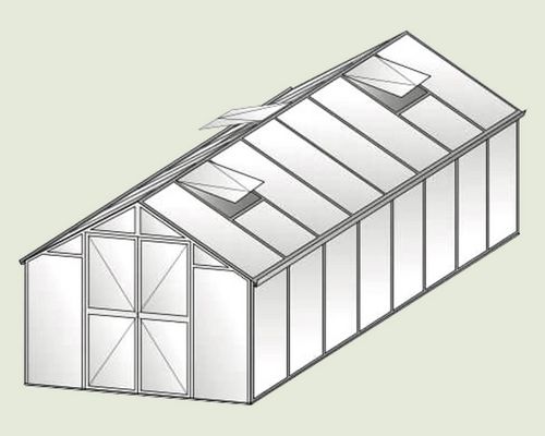 Gardn COMPACT 400 - Glasgewächshaus