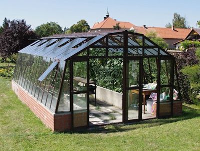 Gardn PREMIUM 750 - Glasgewächshaus mit 60 cm Türverlängerung